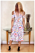 Load image into Gallery viewer, Floral Cold Shoulder Culottes Jumpsuit
