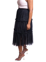 Load image into Gallery viewer, Black Two Layers Tulle Skirt
