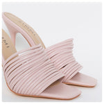 Load image into Gallery viewer, Pink Strappy Stiletto Mules
