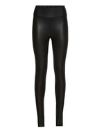 Load image into Gallery viewer, Black  Stretchy Leather Look Leggings
