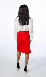 Load image into Gallery viewer, White Frilled Long Sleeve Blouse

